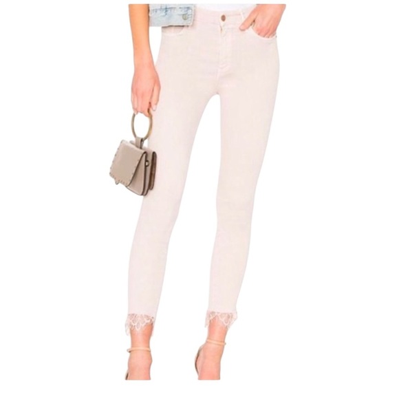 MOTHER Women's Skinny Jeans in Cream - Picture 1 of 8